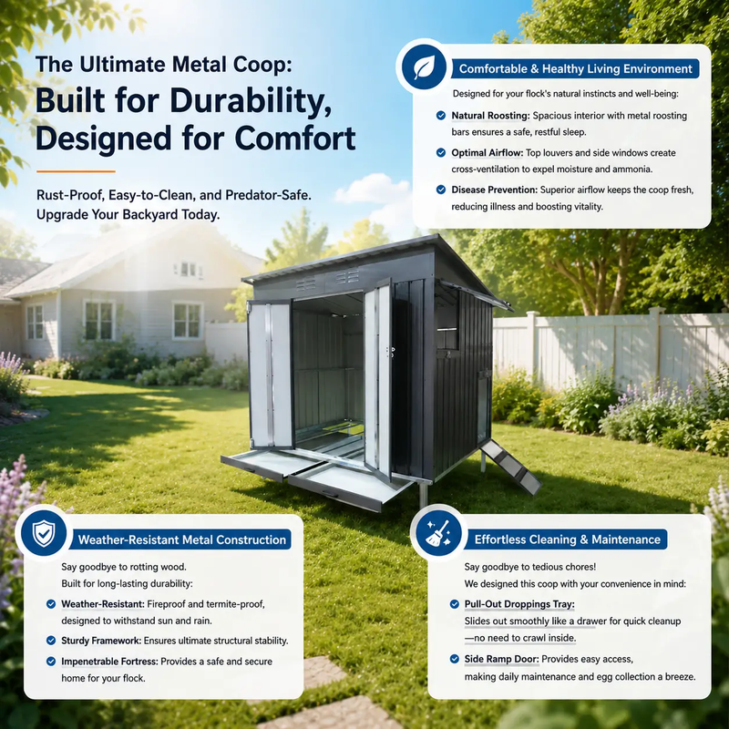 Outdoor Galvanized Metal Chicken Coop by HouseOfZazla