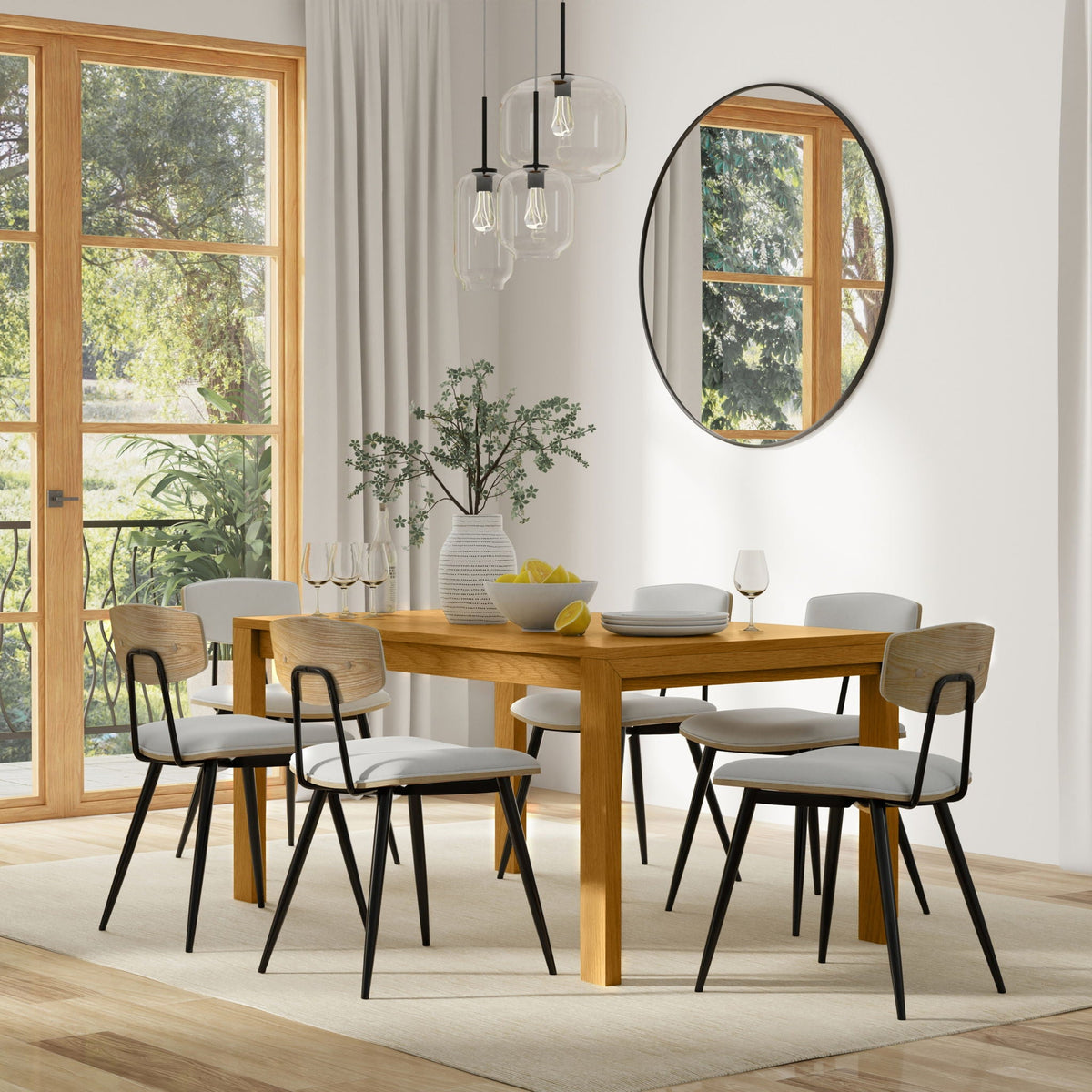 Handcrafted Dining Table with Solid Wood Veneer - Dark or Light Brown, photo 13 of 40