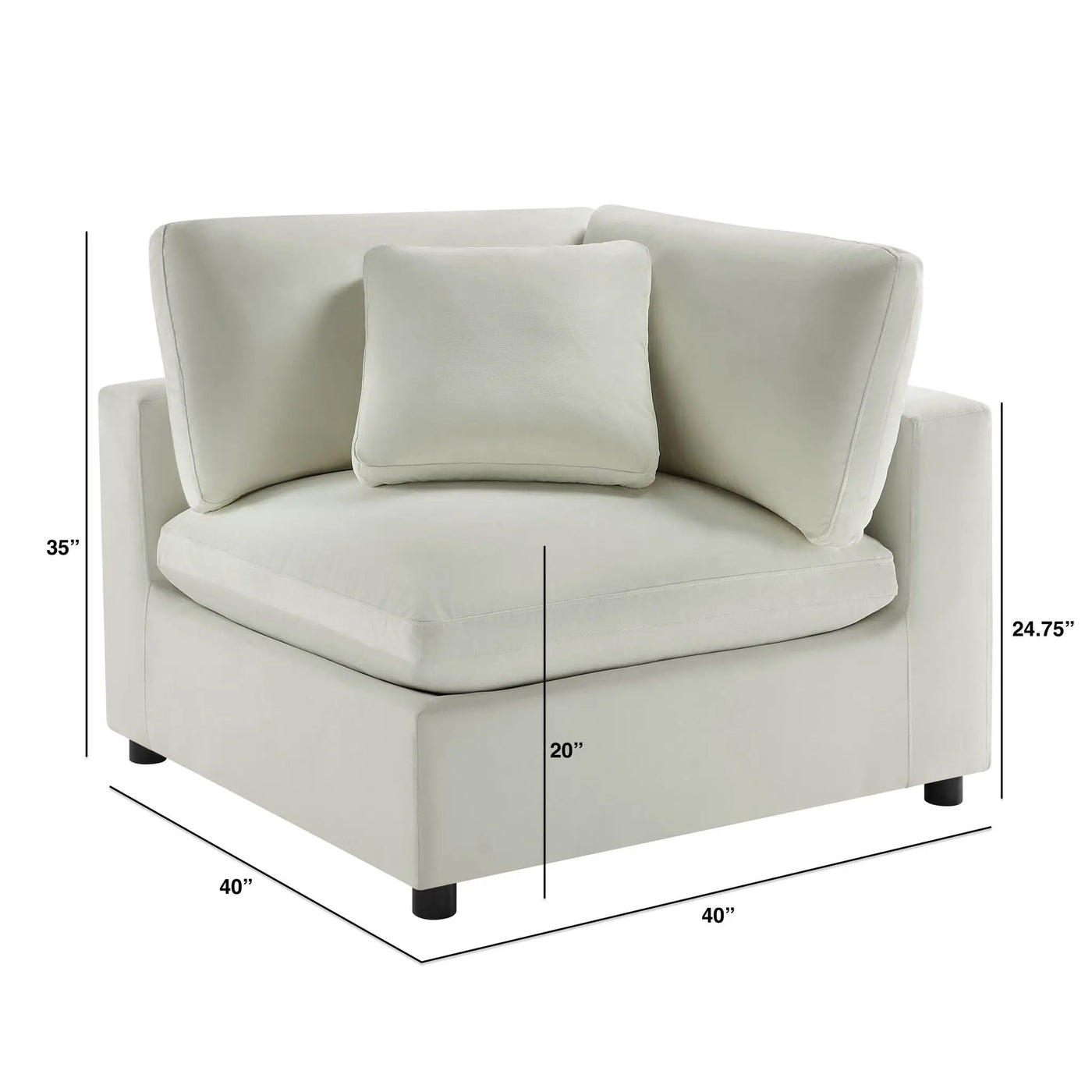 Caylie - Corner Wedge Chair by HouseOfZazla