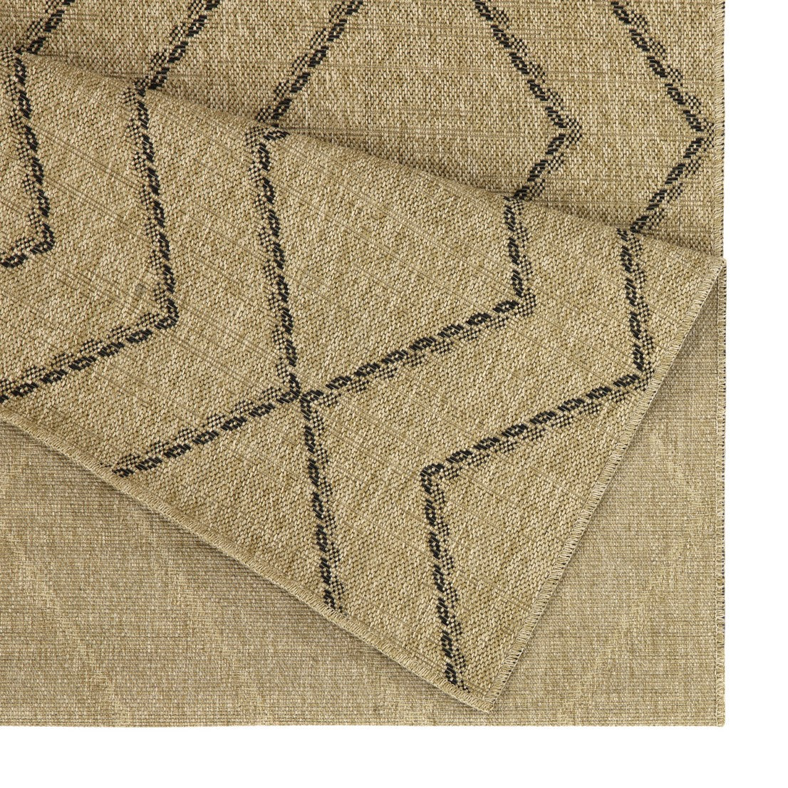 Earth GC_NTL1010 Jute/Black Indoor/Outdoor Area Rug by HouseOfZazla
