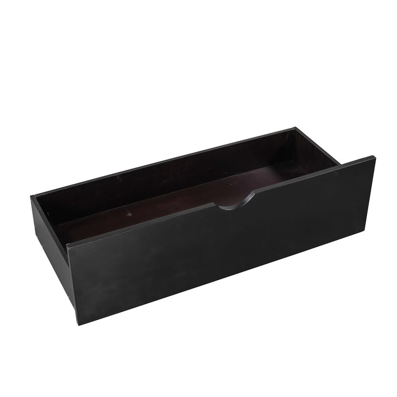 L Shaped Platform Bed With Trundle And Drawers Linked With Built In Desk by HouseOfZazla