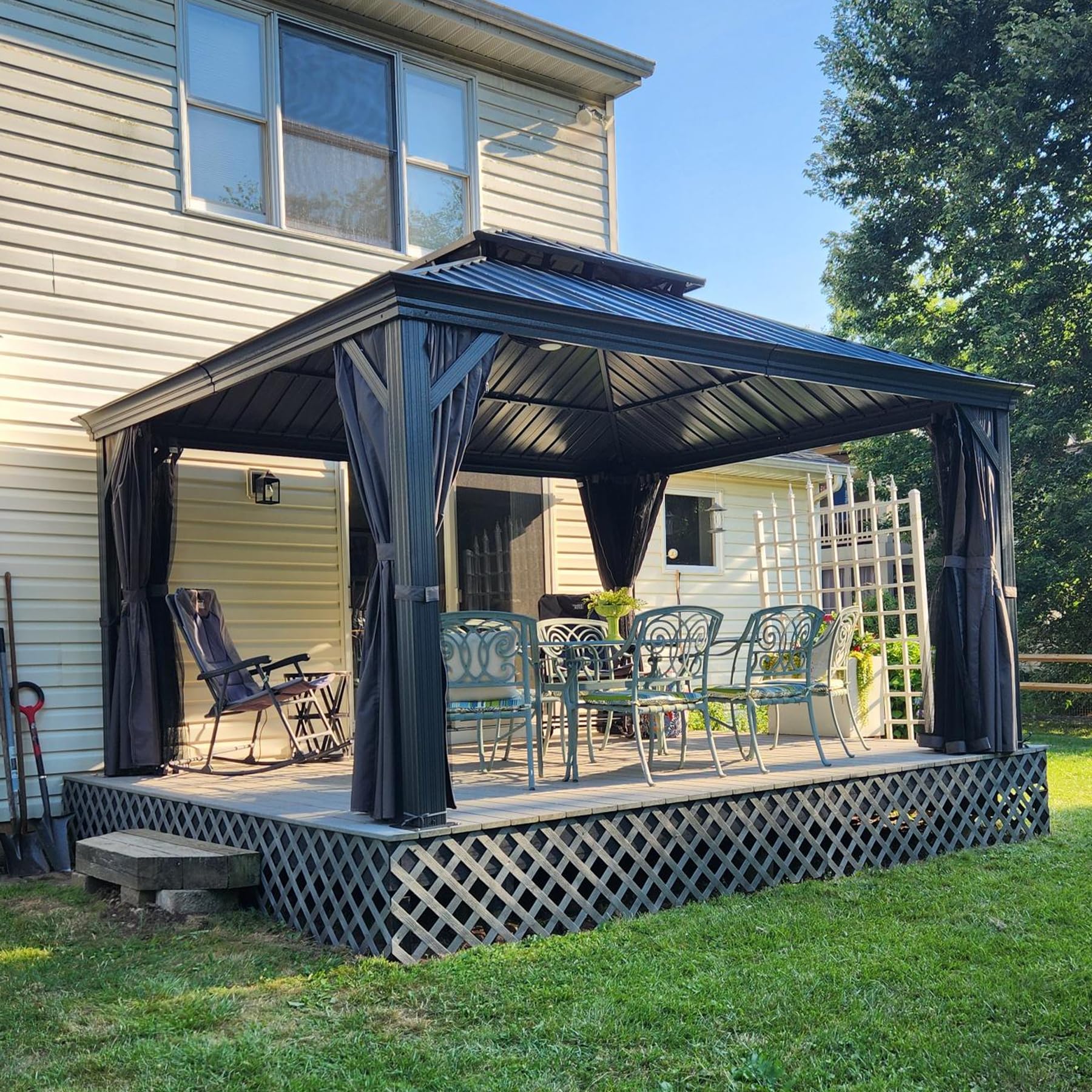 12' x 14' Hardtop Aluminum Outdoor Gazebo by HouseOfZazla