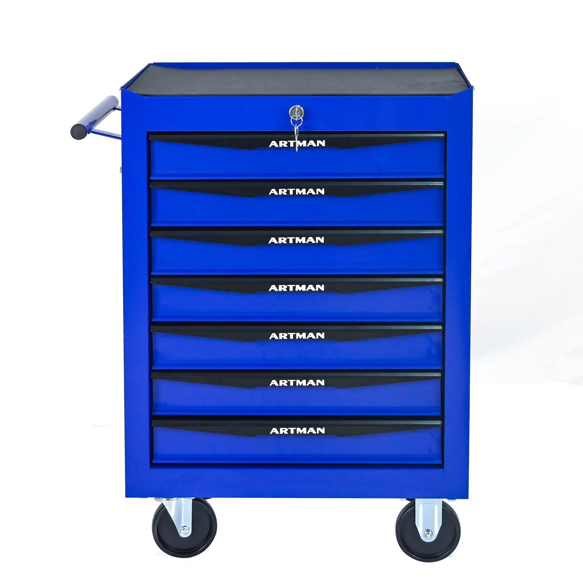 Rolling Metal Tool Chest With Drawers, Steel Storage Cabinet With Ball Bearing Slides by HouseOfZazla