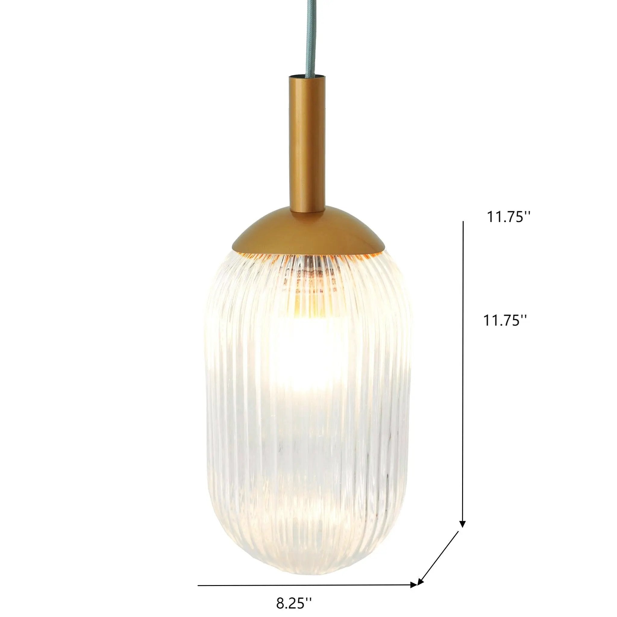 Modern Style Pendant Lamp - Bronze and Clear by HouseOfZazla