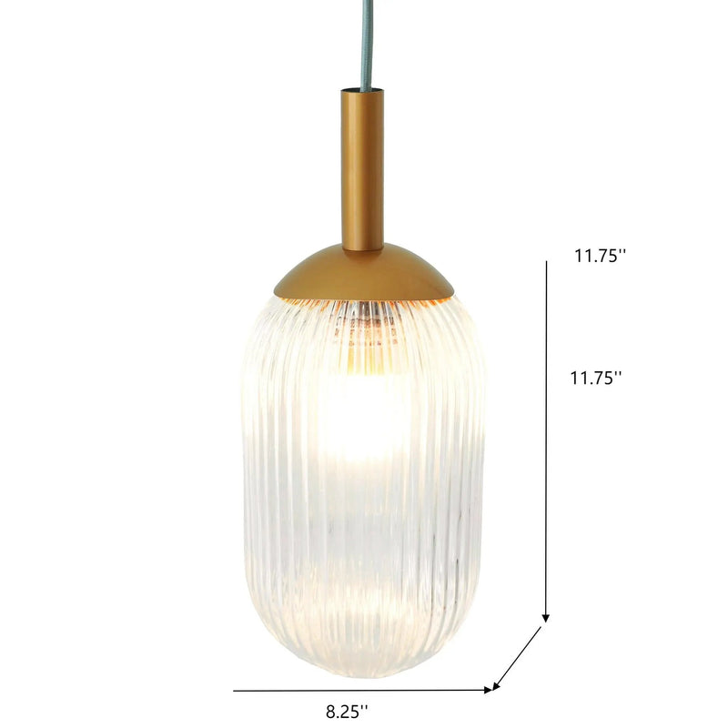 Modern Style Pendant Lamp - Bronze and Clear by HouseOfZazla