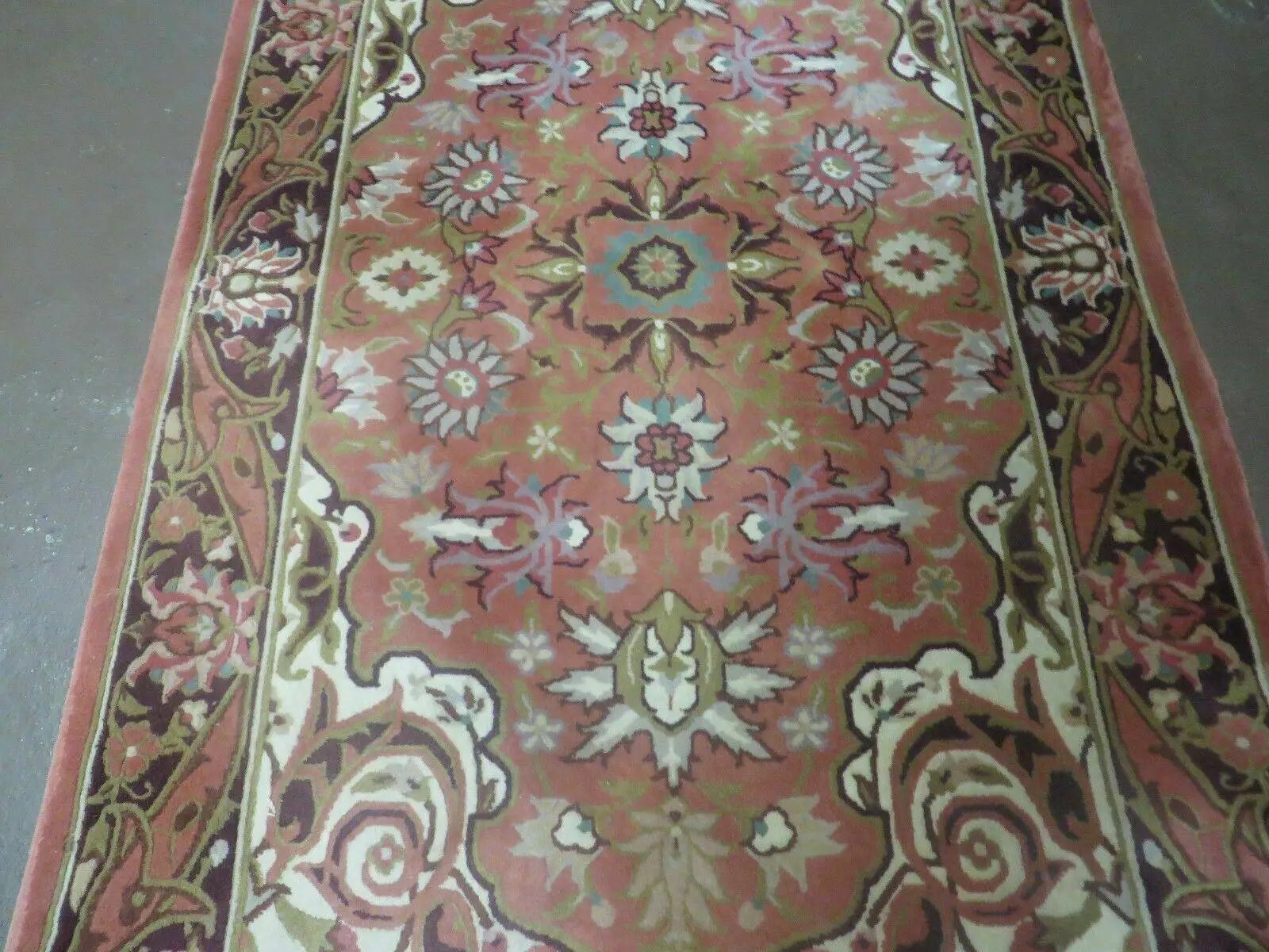 Chinese Wool Rug 3x5 Vintage Handmade Oriental Carpet Floral Medallion by Jewel Rugs