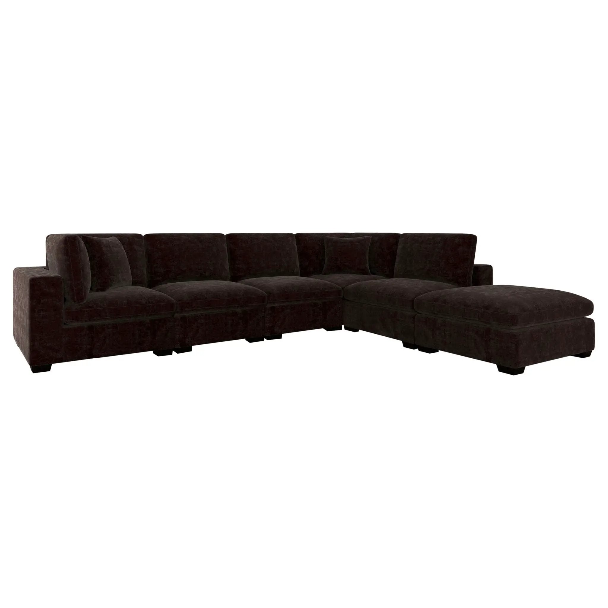 Lakeview 6-piece Upholstered Modular Sectional Chocolate by Unique Piece Furniture