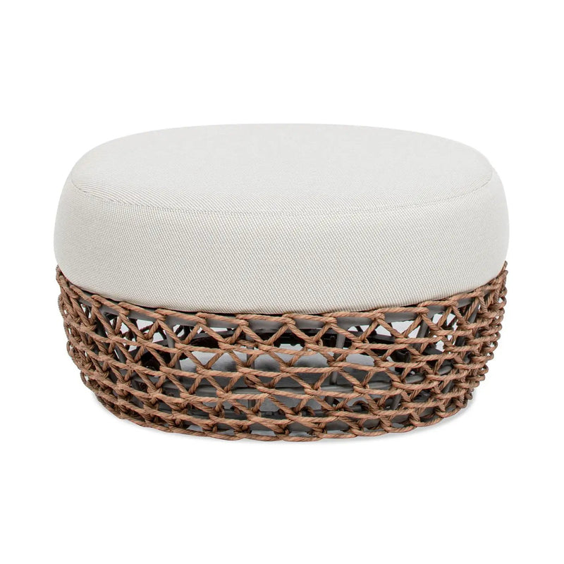 Willow - Round Upholstered Patio Ottoman by Unique Piece Furniture