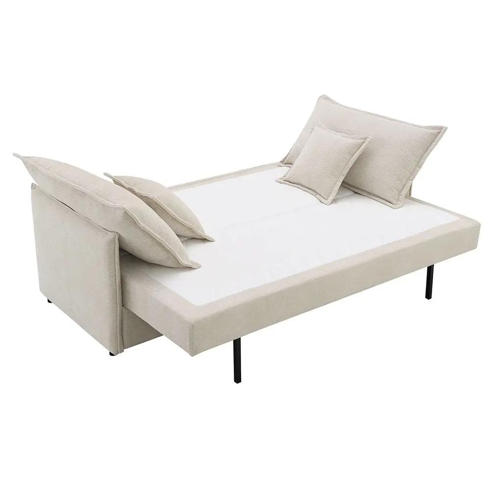 Elisea - Sofa With Sleeper - Beige Fabirc by Unique Piece Furniture
