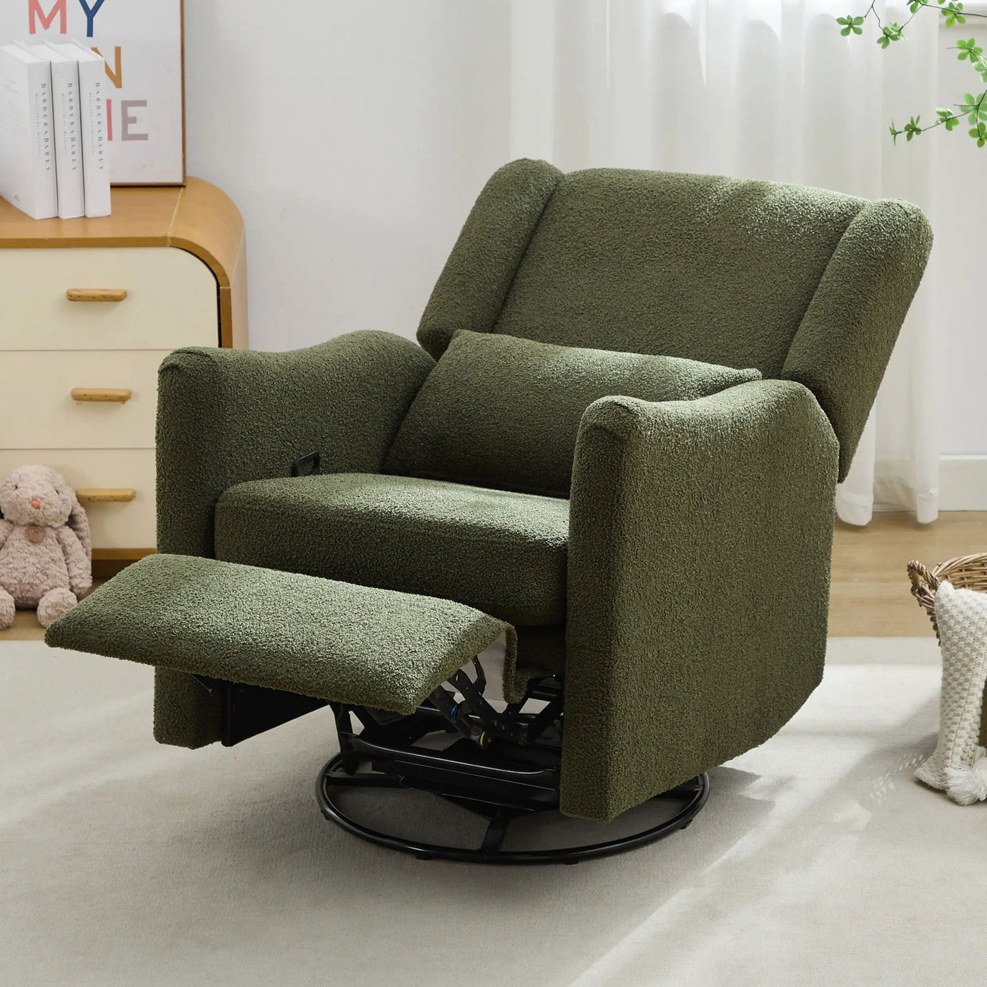 Wide Wingback Swivel Glider Rocker Recliner Chair by HouseOfZazla
