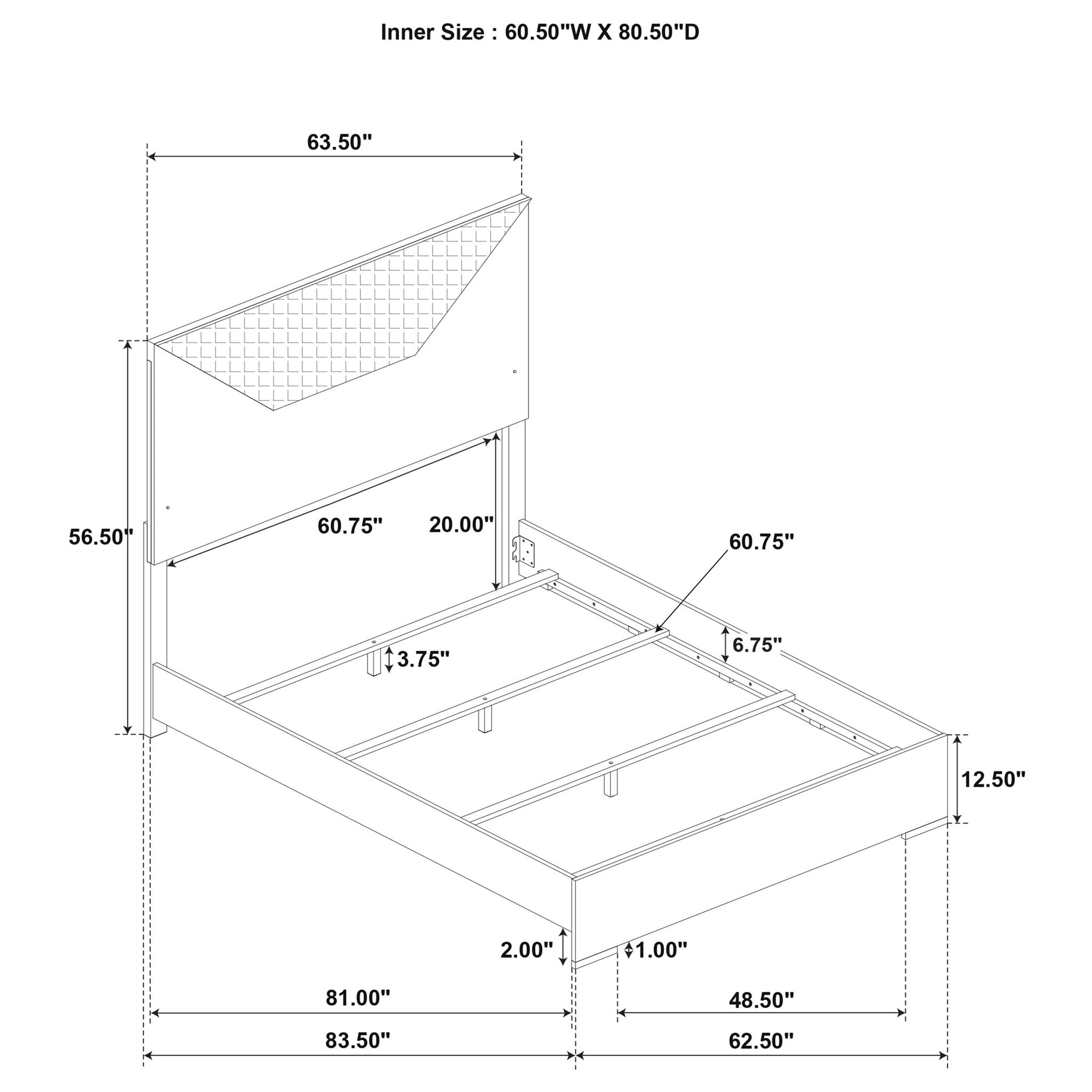 Pierce - Panel Bed LED Headboard by HouseOfZazla