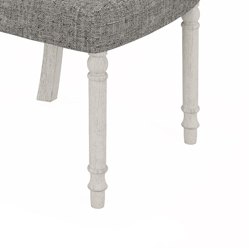 White And Gray Dining Side Chair Set with Comfortable Design - Set of 2, photo 2 of 6