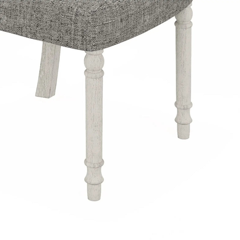 Tannen - Dining Side Chair (Set of 2) - White And Gray by HouseOfZazla