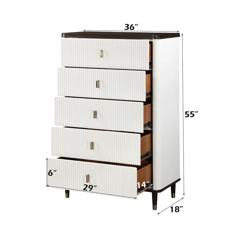 Carena - Chest - White & Brown by Unique Piece Furniture