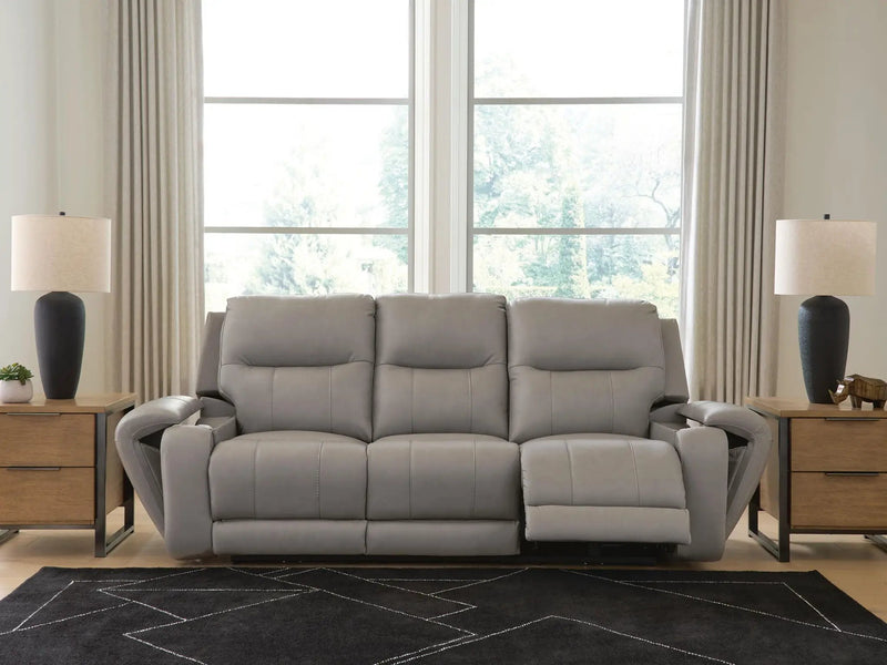 Real Moments - Power Reclining Sofa With Audio Seating - Ash by Unique Piece Furniture