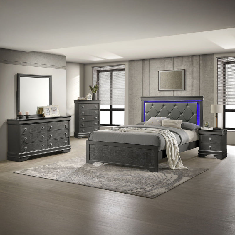 Blaze - Bedroom Set With LED Headboard by HouseOfZazla
