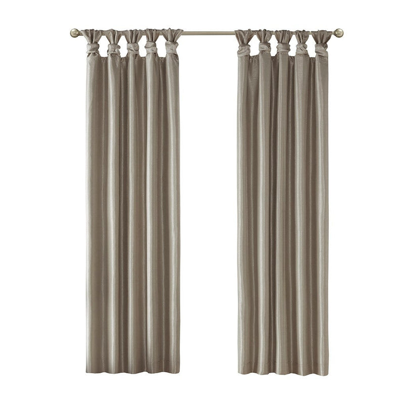 Twist Tab Total Blackout Window Curtain Panel Pewter 50x84 by HouseOfZazla