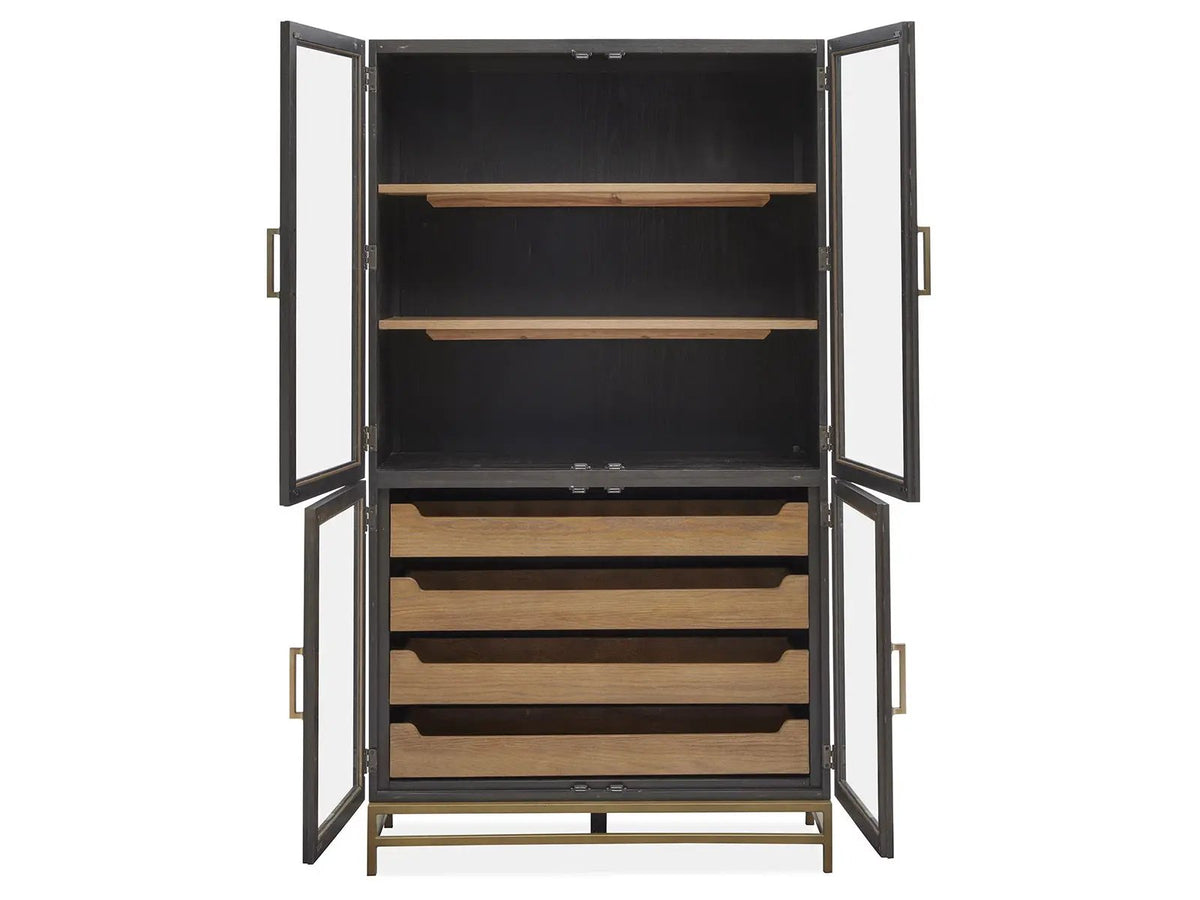 Lindon - Two Tone Dining Cabinet - Dark Brown, photo 3 of 7