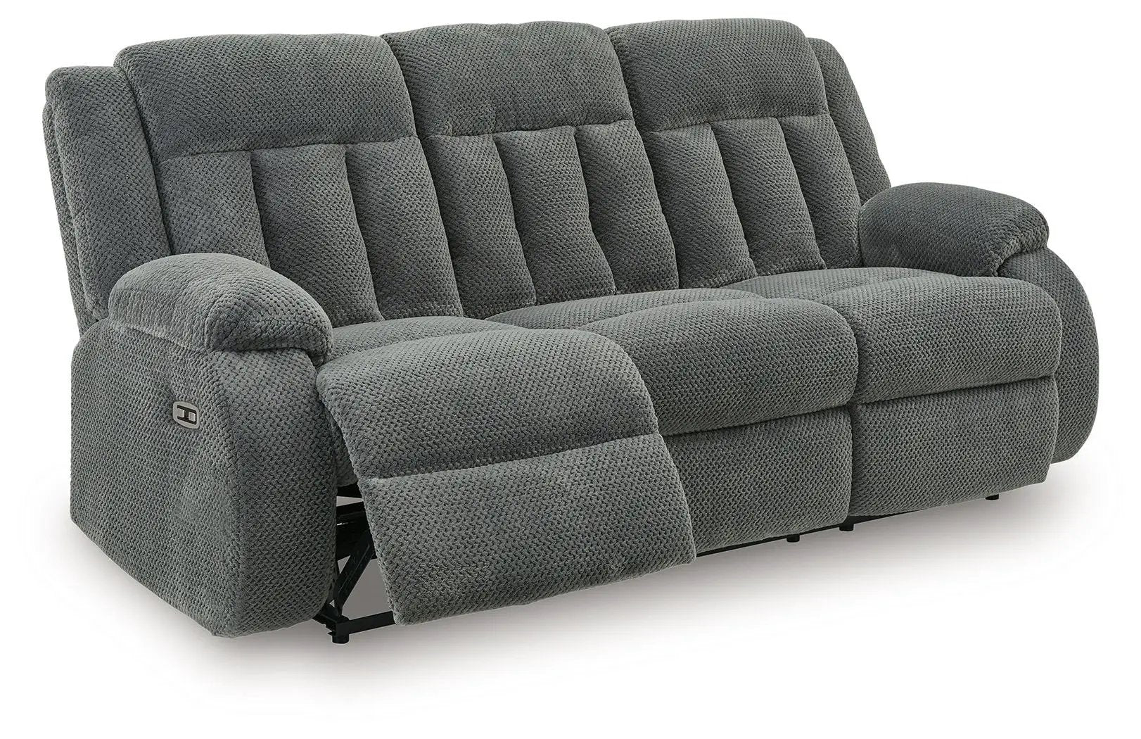 Observation - Reclining Power Sofa With Drop Down Table - Steel by Unique Piece Furniture