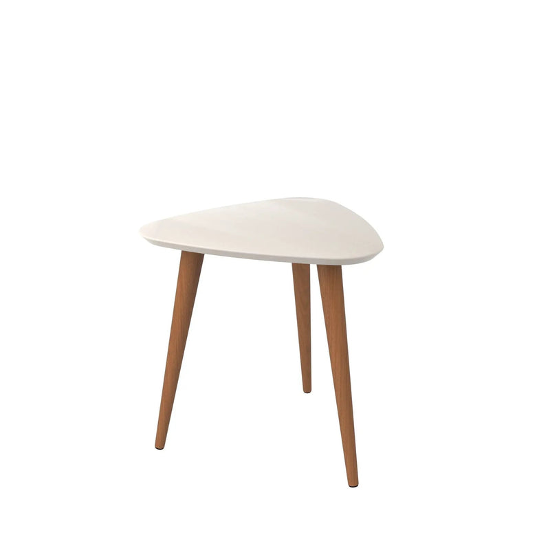 Utopia - Triangle End Table - Off White by HouseOfZazla