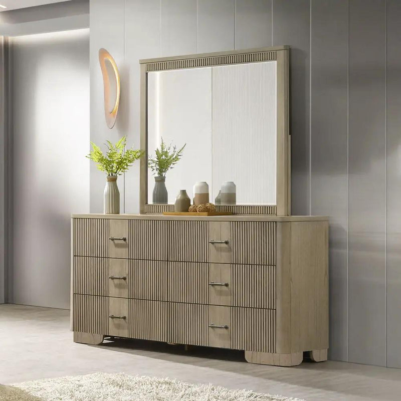 Lakkari - Mirror - Antique Oak by Unique Piece Furniture