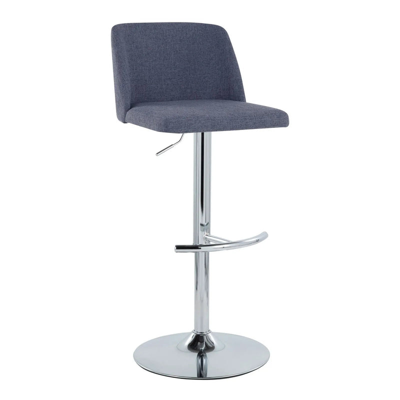 Toriano - Contemporary Adjustable Barstool With Swivel & Rounded T Footrest (Set of 2) by Unique Piece Furniture