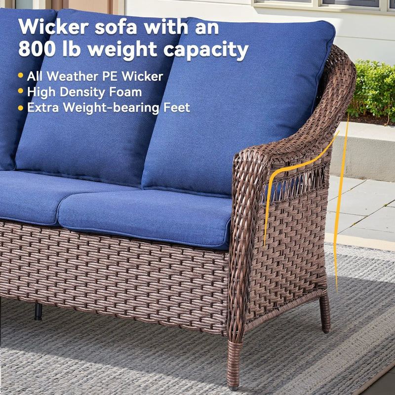 67.3" Outdoor Wicker Patio Sofa by HouseOfZazla