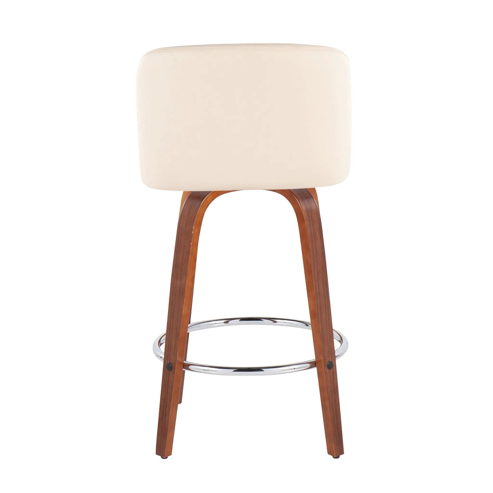 Toriano - Mid-Century Modern Fixed Height Counter Stool With Round Footrest (Set of 2) by Unique Piece Furniture