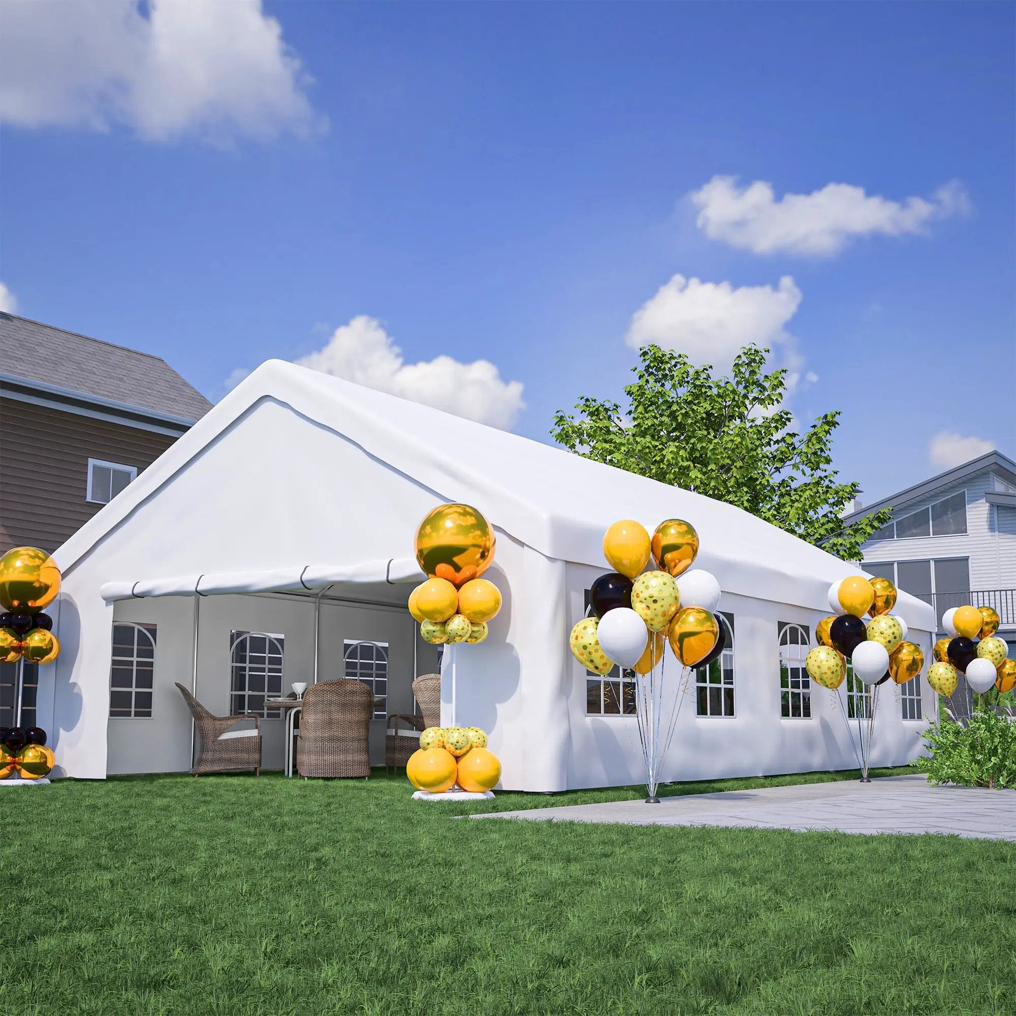 20x32 FT Party Tent with 3 Storage Bags & Removable Sidewalls by HouseOfZazla