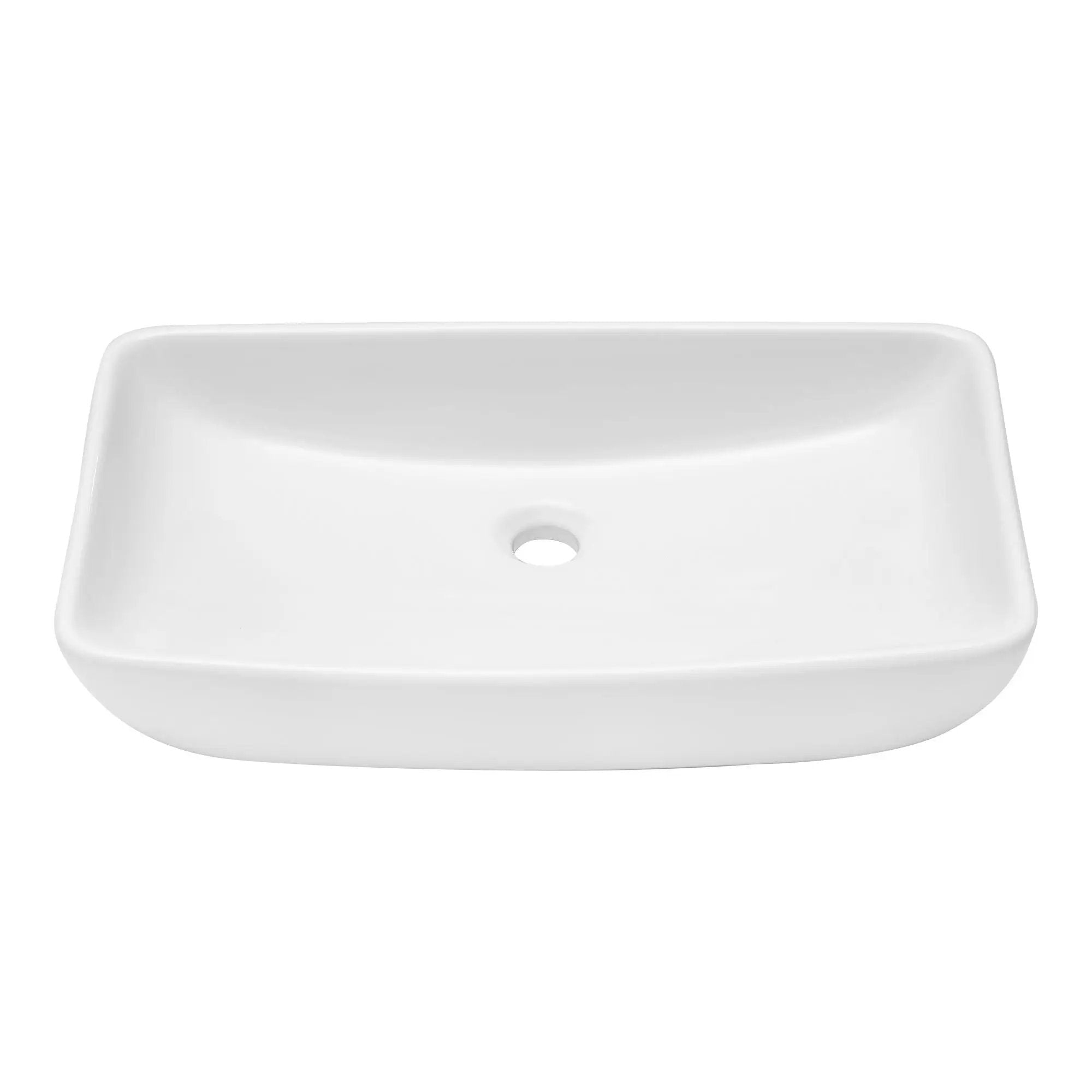 Rectangular Vessel Bathroom Sink - White by HouseOfZazla