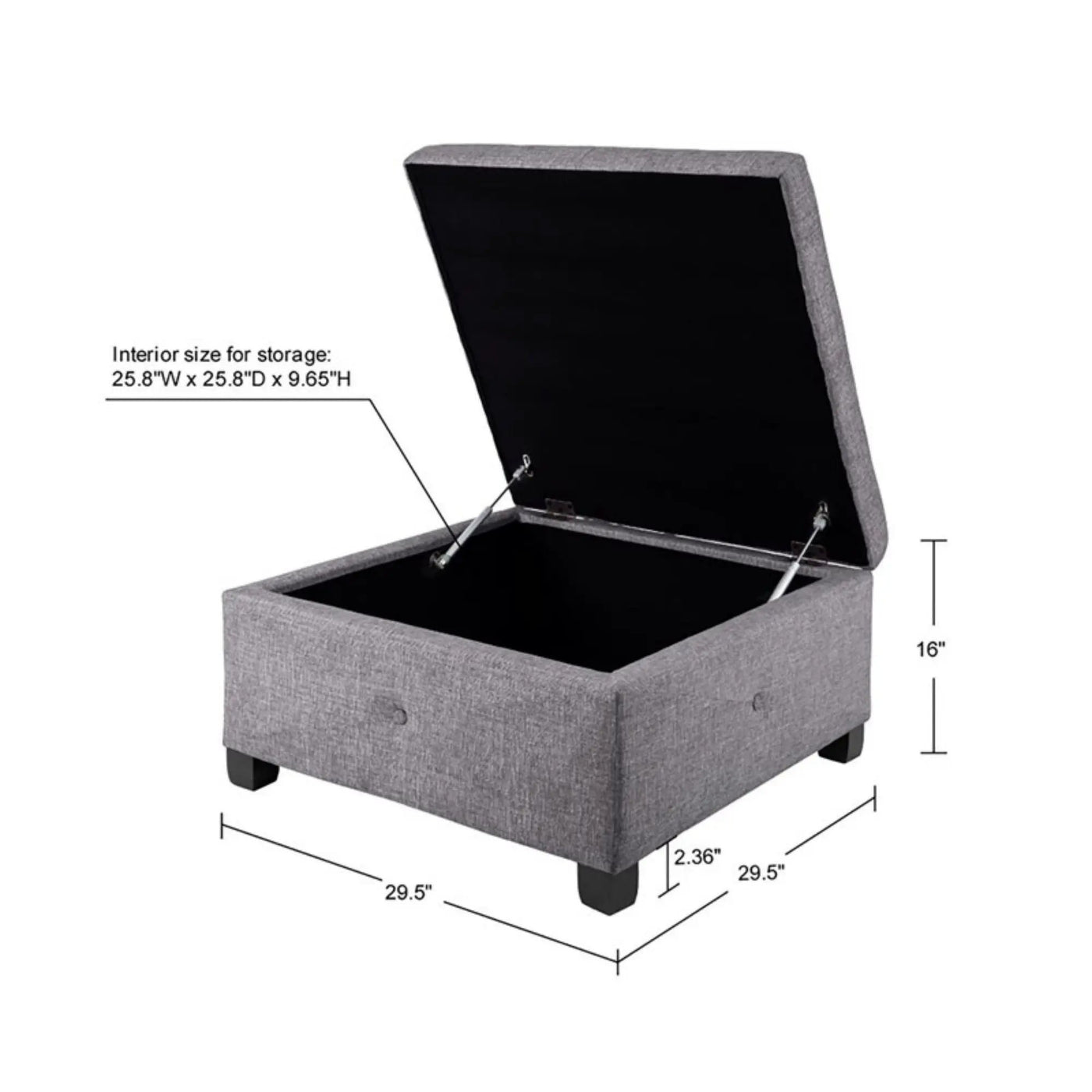 Aspen - Ottoman Soft Close Storage by HouseOfZazla