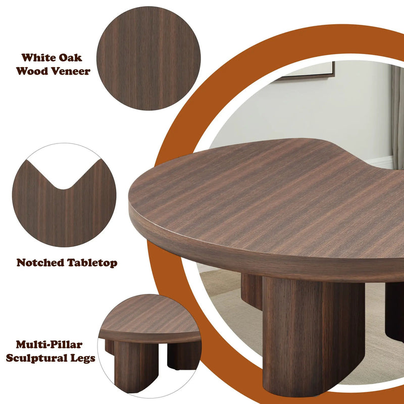 Yoab - Coffee Table - Brown Oak by HouseOfZazla
