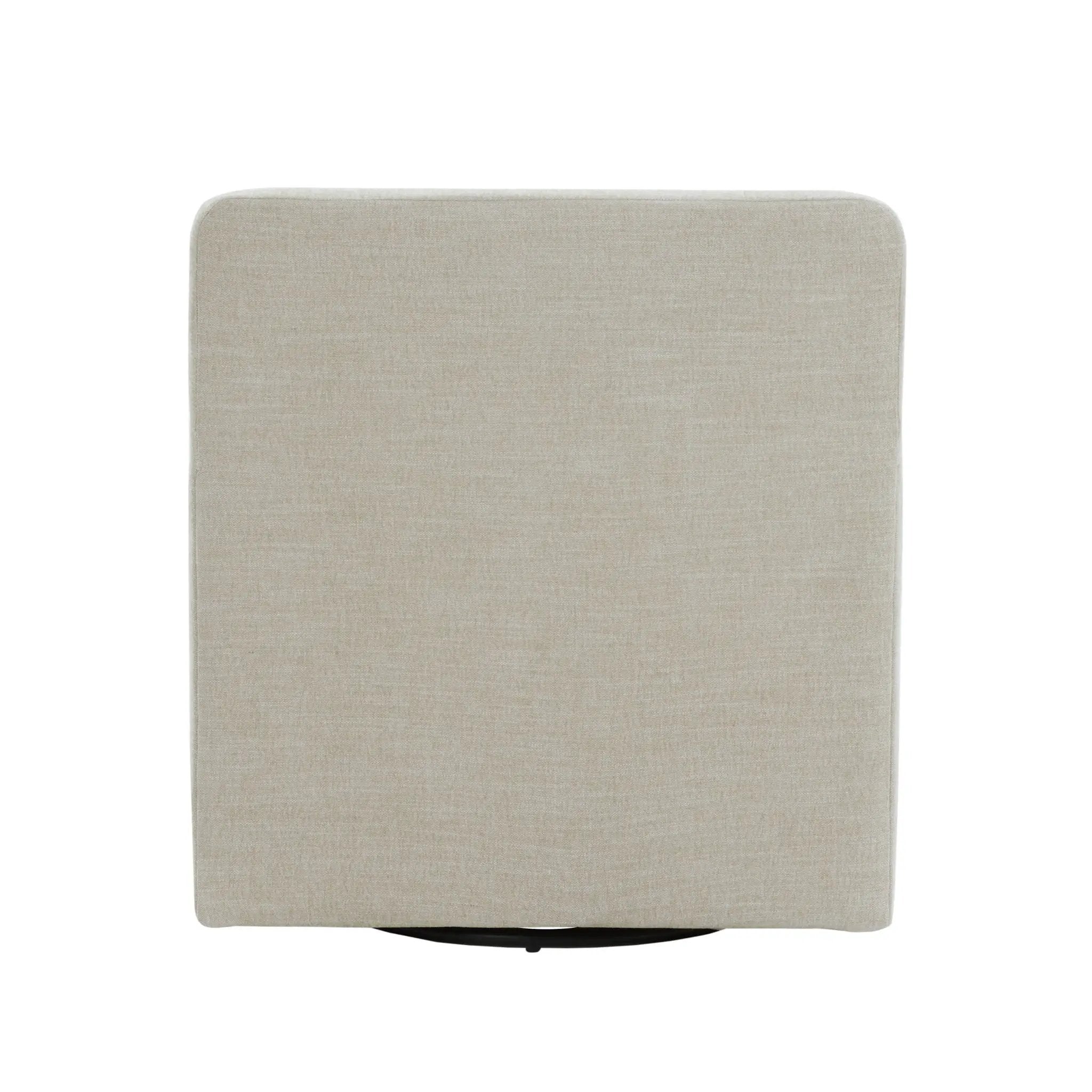 Tolland - Swivel Accent Chair With Antique Brass Nailhead Trim - Beige by HouseOfZazla