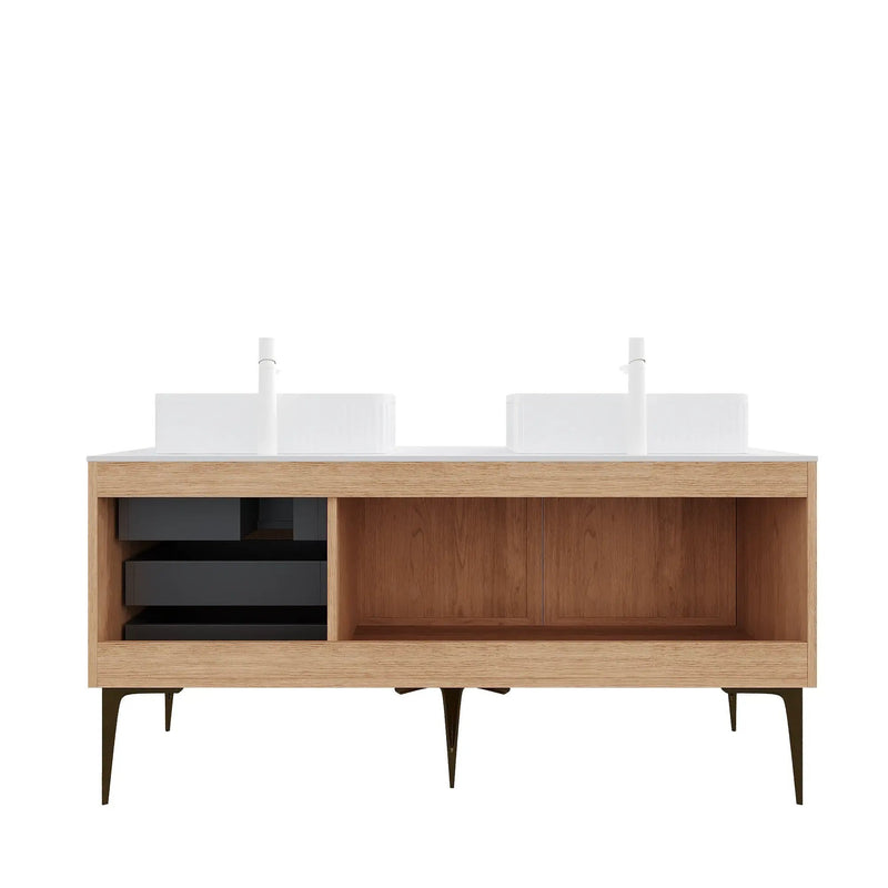 MUNIN 60" Bathroom Vanity with Sinks by HouseOfZazla