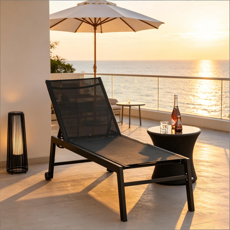 Comfortable Pool Chair: Outdoor Chaise Lounge with Wheels by HouseOfZazla