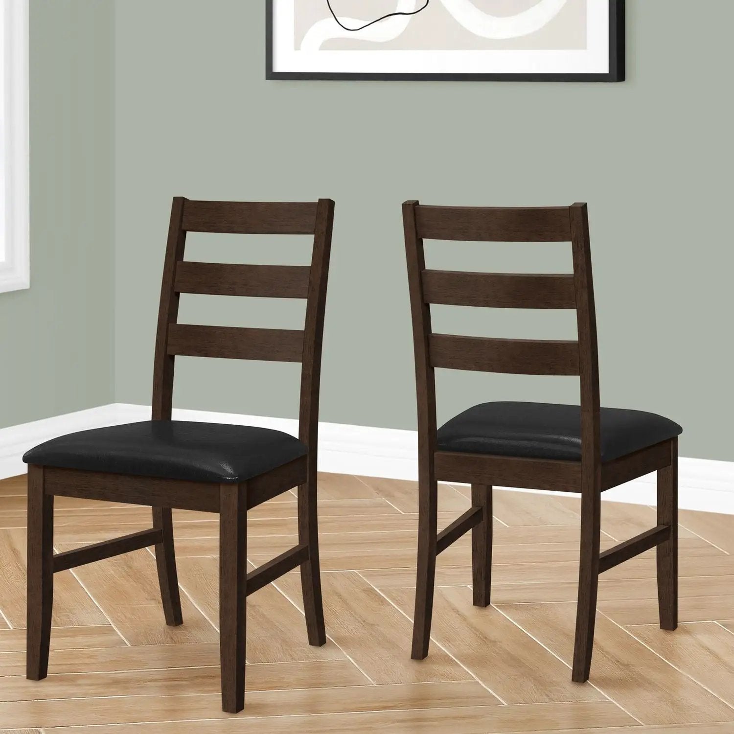 Dining Chair, Dining Room, Side, Upholstered, Transitional (Set of 2) - Black by Unique Piece Furniture