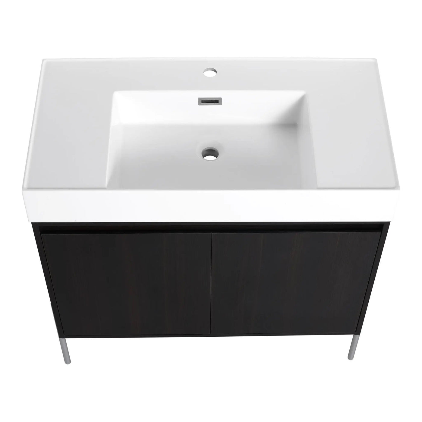 Freestanding Bathroom Vanity With Resin Sink And Storage Cabinet by HouseOfZazla