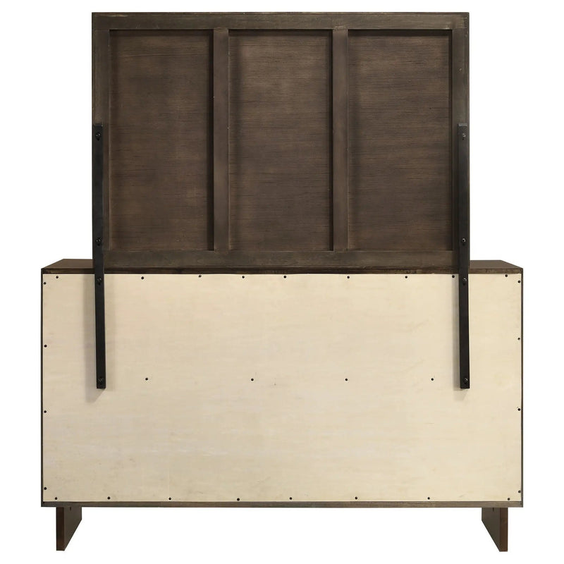 Glenwood 6-drawer Dresser and Mirror Warm Brown by Unique Piece Furniture