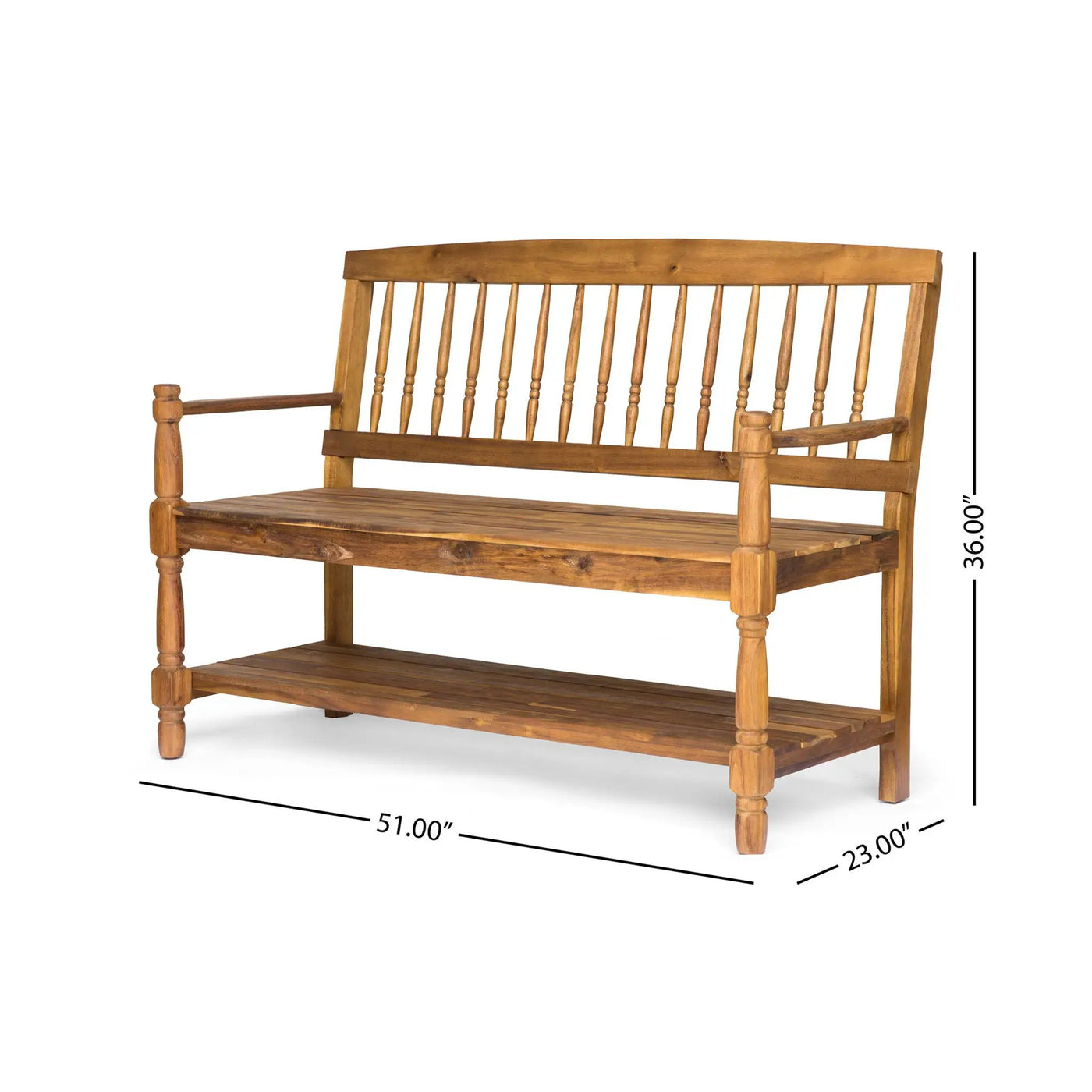 Imperial Bench With Built-In Shelf by HouseOfZazla