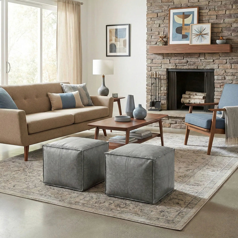 Brody - Versatile Square Pouf by Unique Piece Furniture