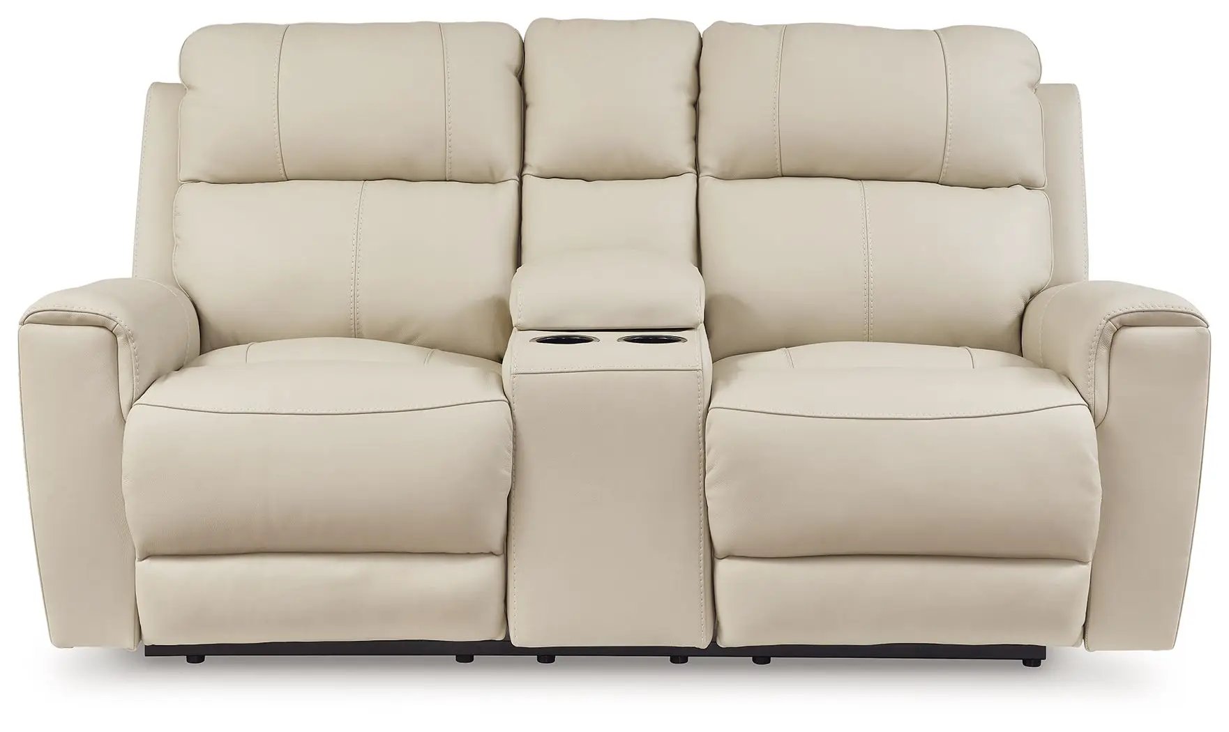 Dahlmoore - Dbl Power Reclining Loveseat With Console - Almond by Unique Piece Furniture