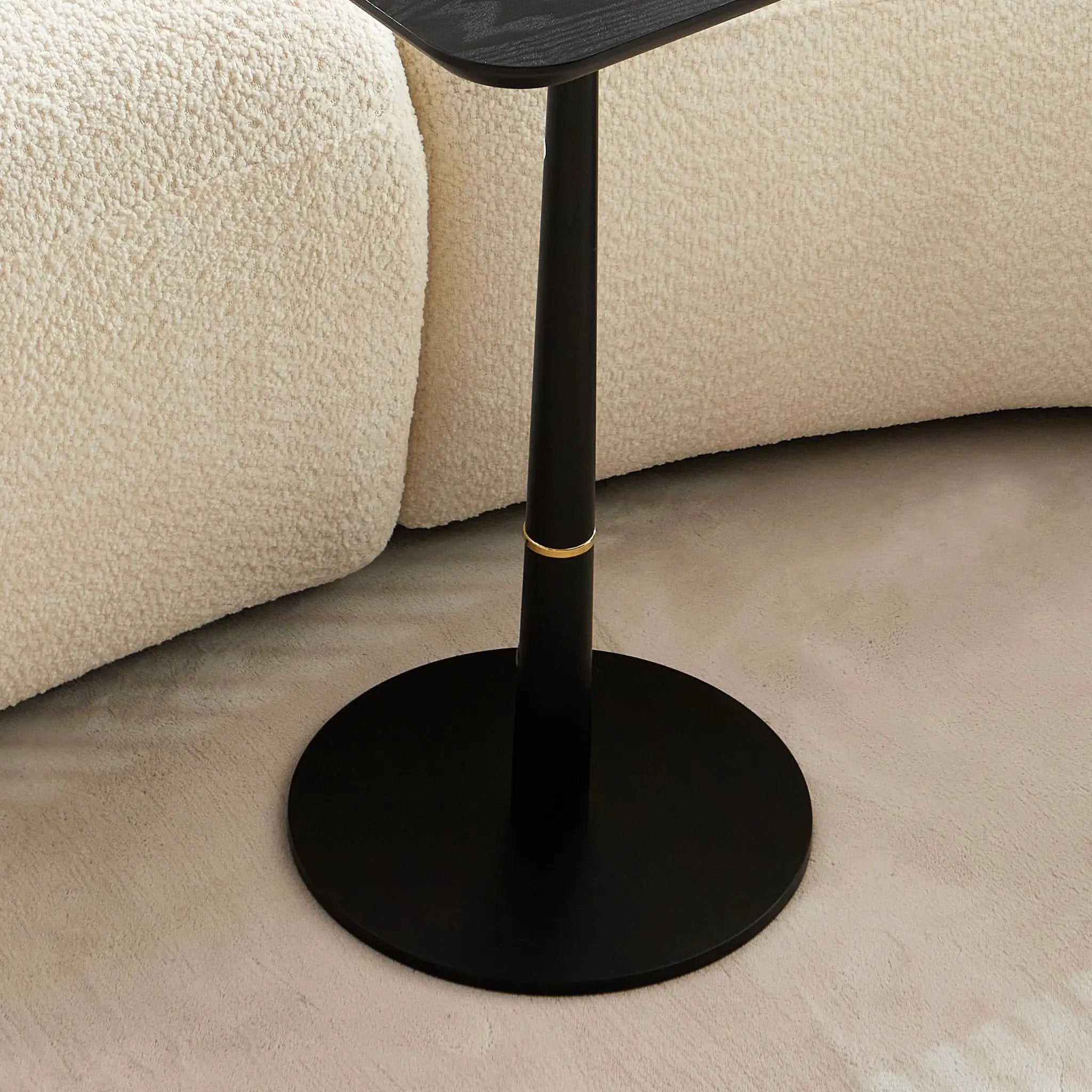 Modern Square Coffee Table And Computer Desk - Black / Gold by HouseOfZazla