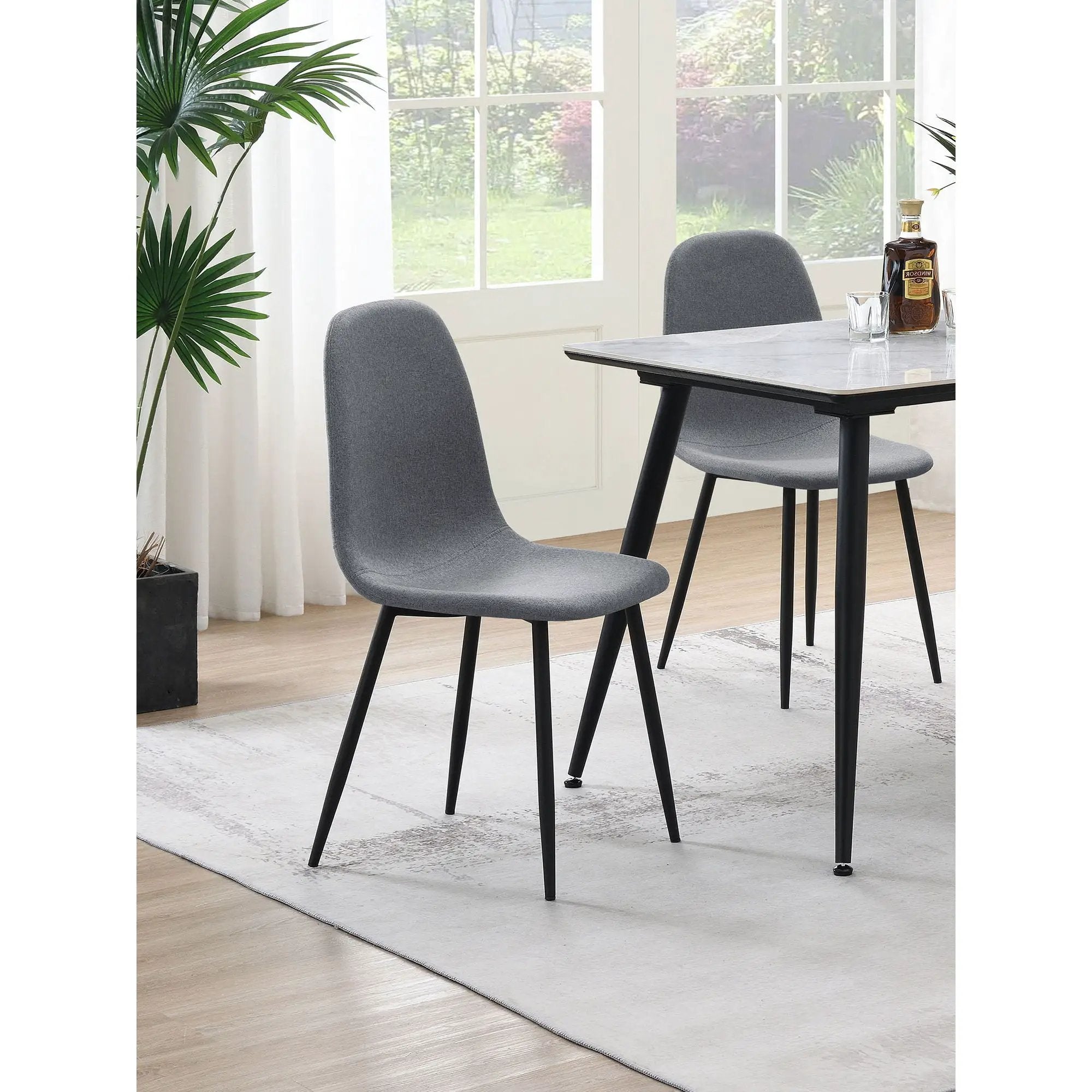 Jazmine - Upholstered Dining Chair (Set of 4) - Gray by HouseOfZazla