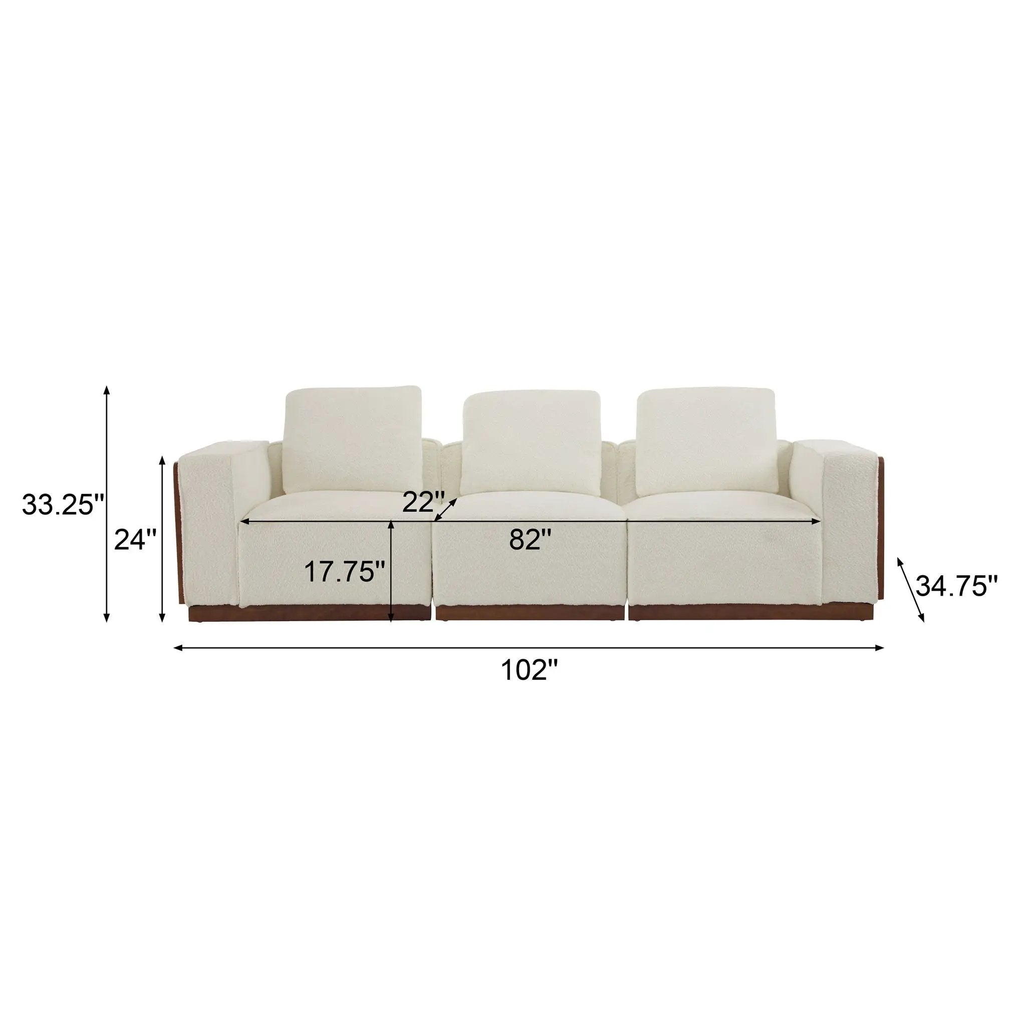 Chita Sectional Sofa 3 Seater With Light Strip - Beige by HouseOfZazla