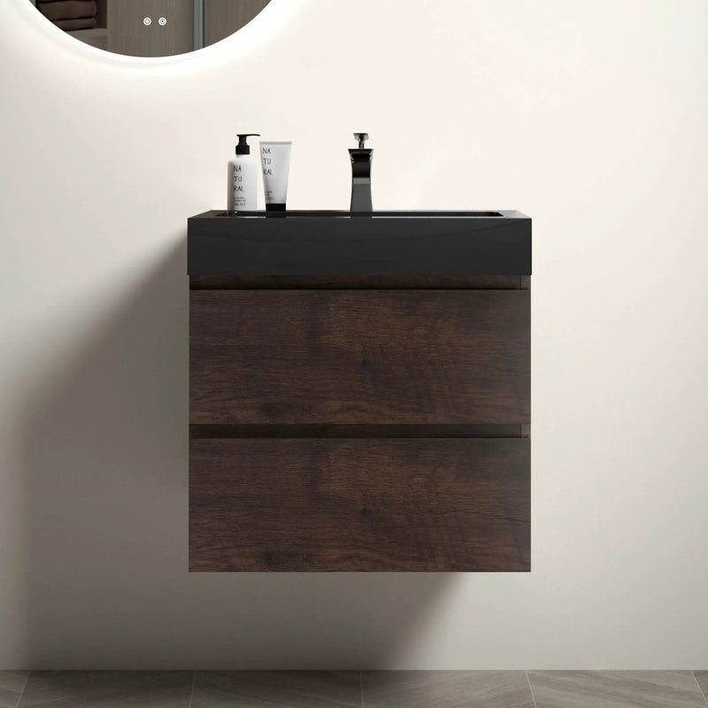 Alice - Bathroom Vanity Wall Mounted With Sink, Large Storage Floating Bathroom Vanity For Modern Bathroom, One-Piece Sink Basin Without Drain And Faucet by Unique Piece Furniture