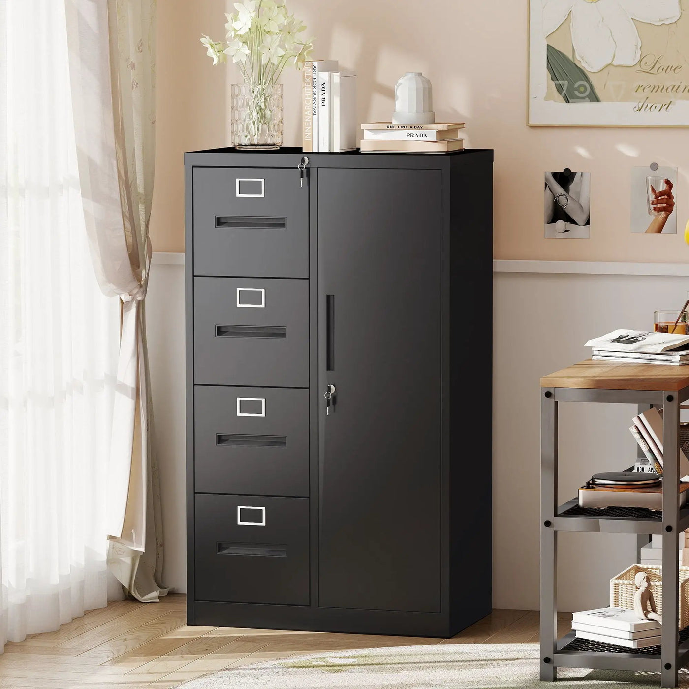 Storage Vertical Filing Cabinet With Lock by HouseOfZazla