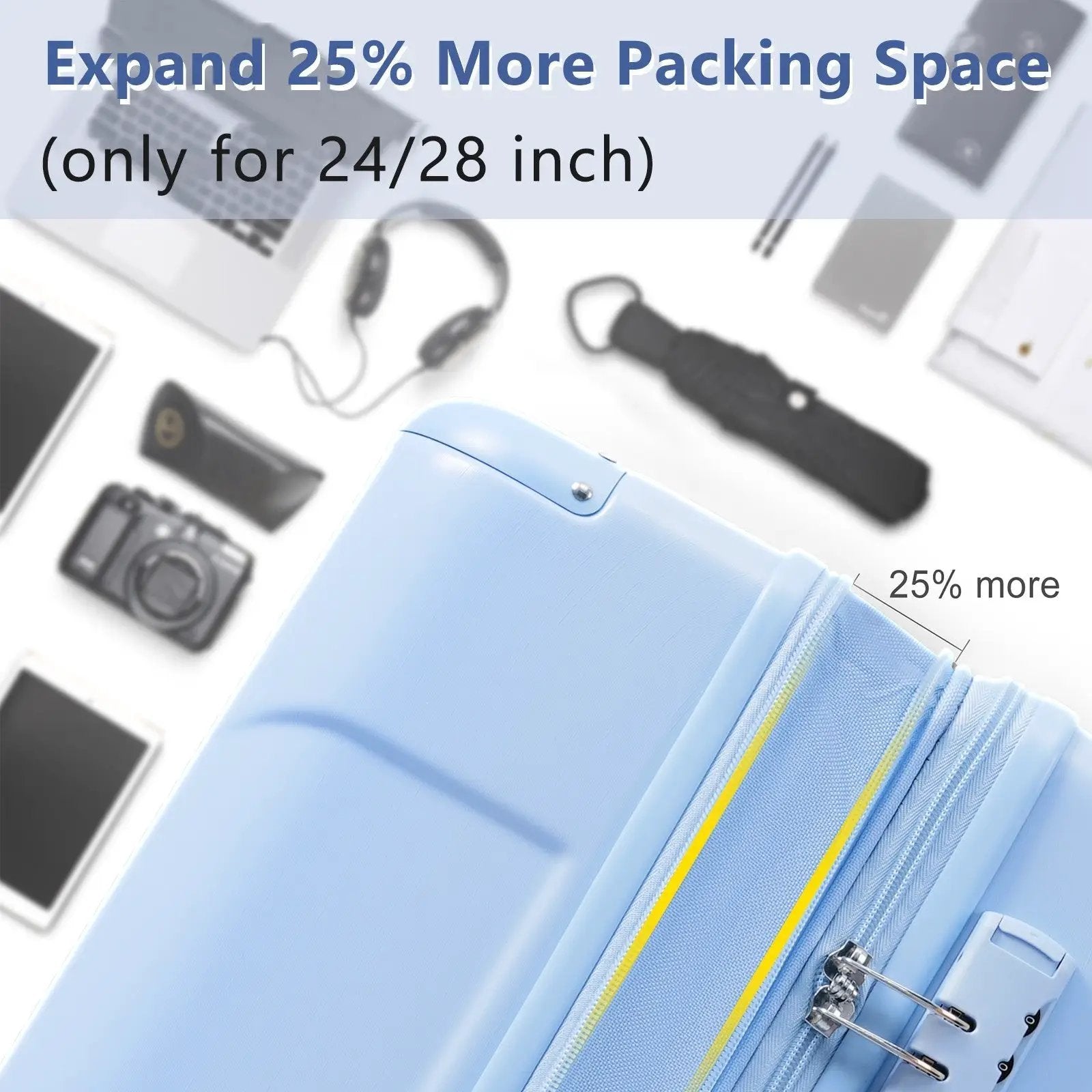 Lightweight Durable ABS Hardshell Suitcase by HouseOfZazla