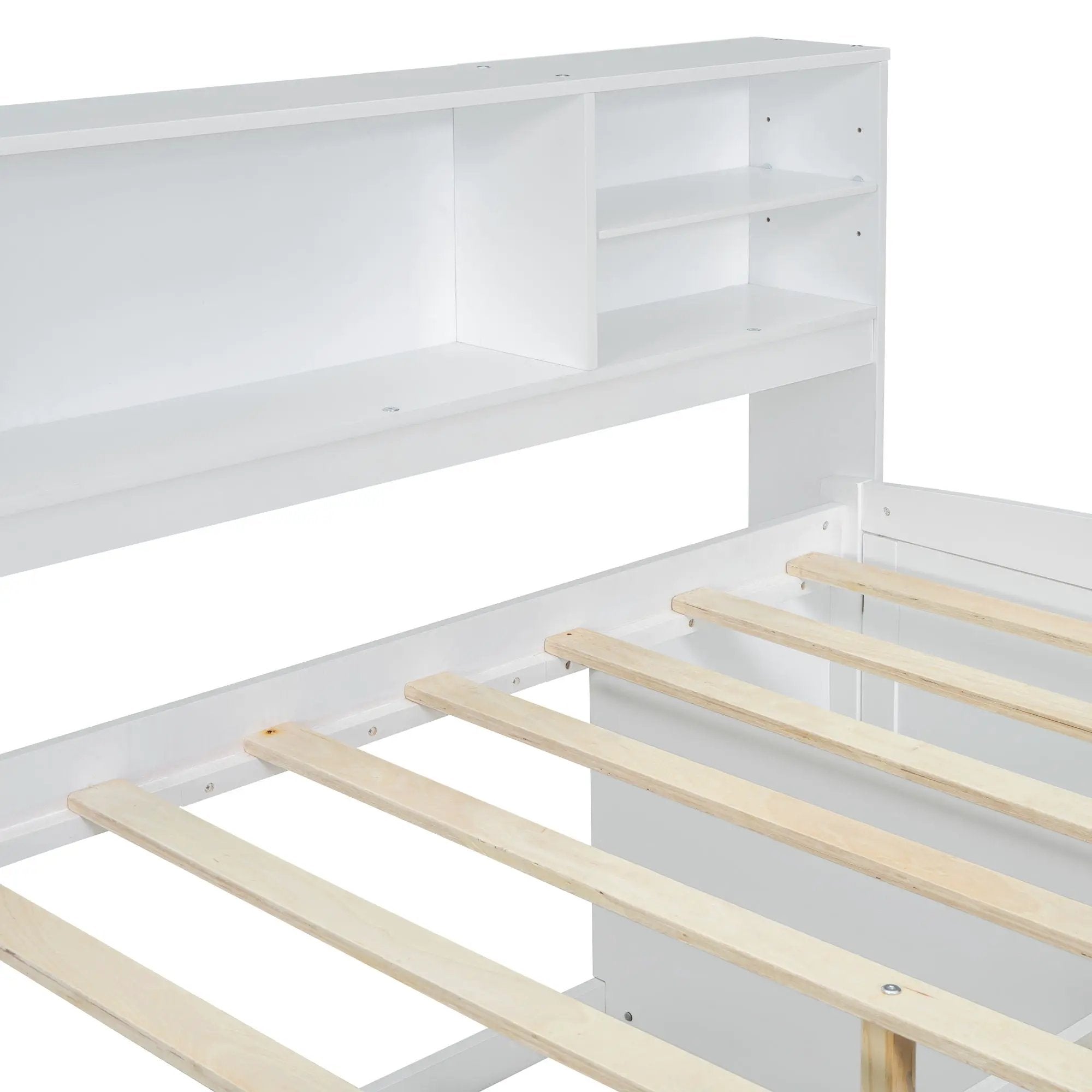 Daybed With 2 Bedside Cabinets, Upper Shelves And 4 Drawers by HouseOfZazla