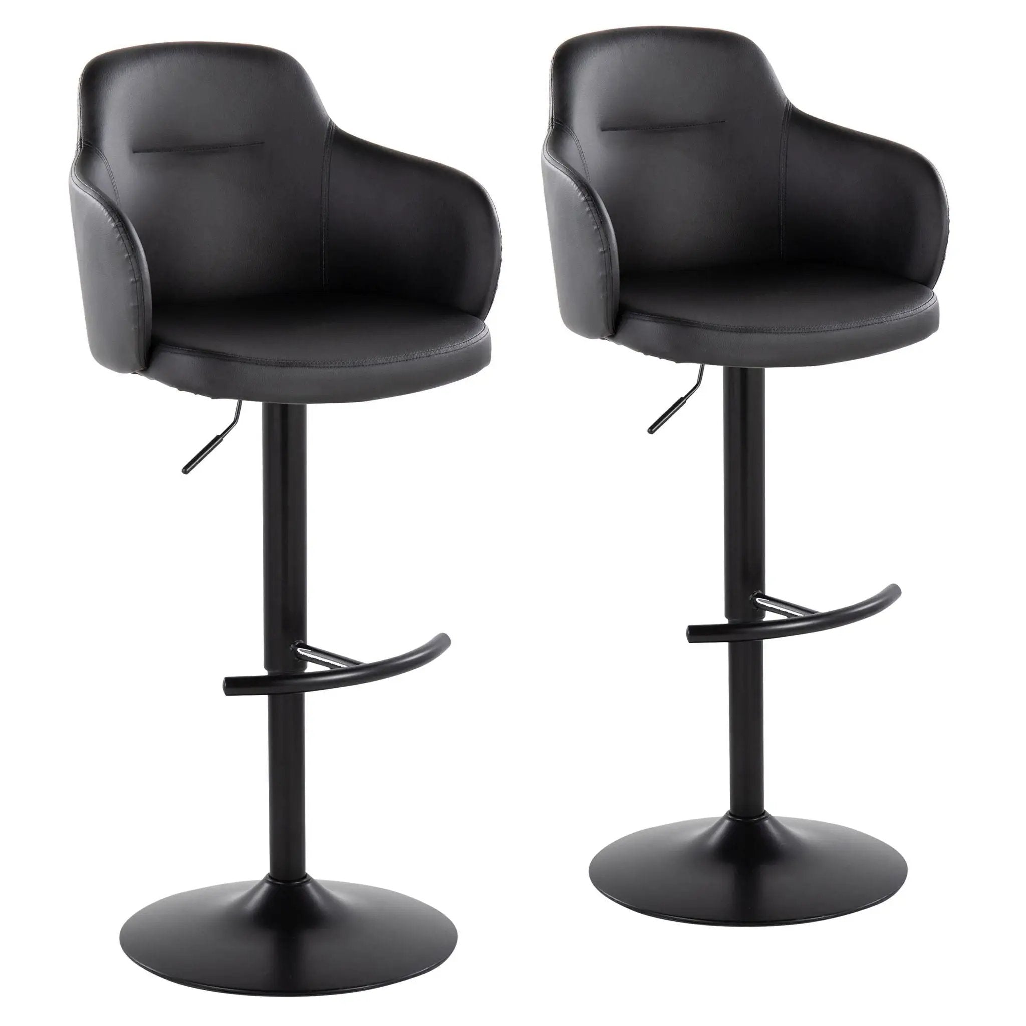 Boyne - Contemporary Adjustable Barstool With Swivel With Rounded T Footrest (Set of 2) by Unique Piece Furniture