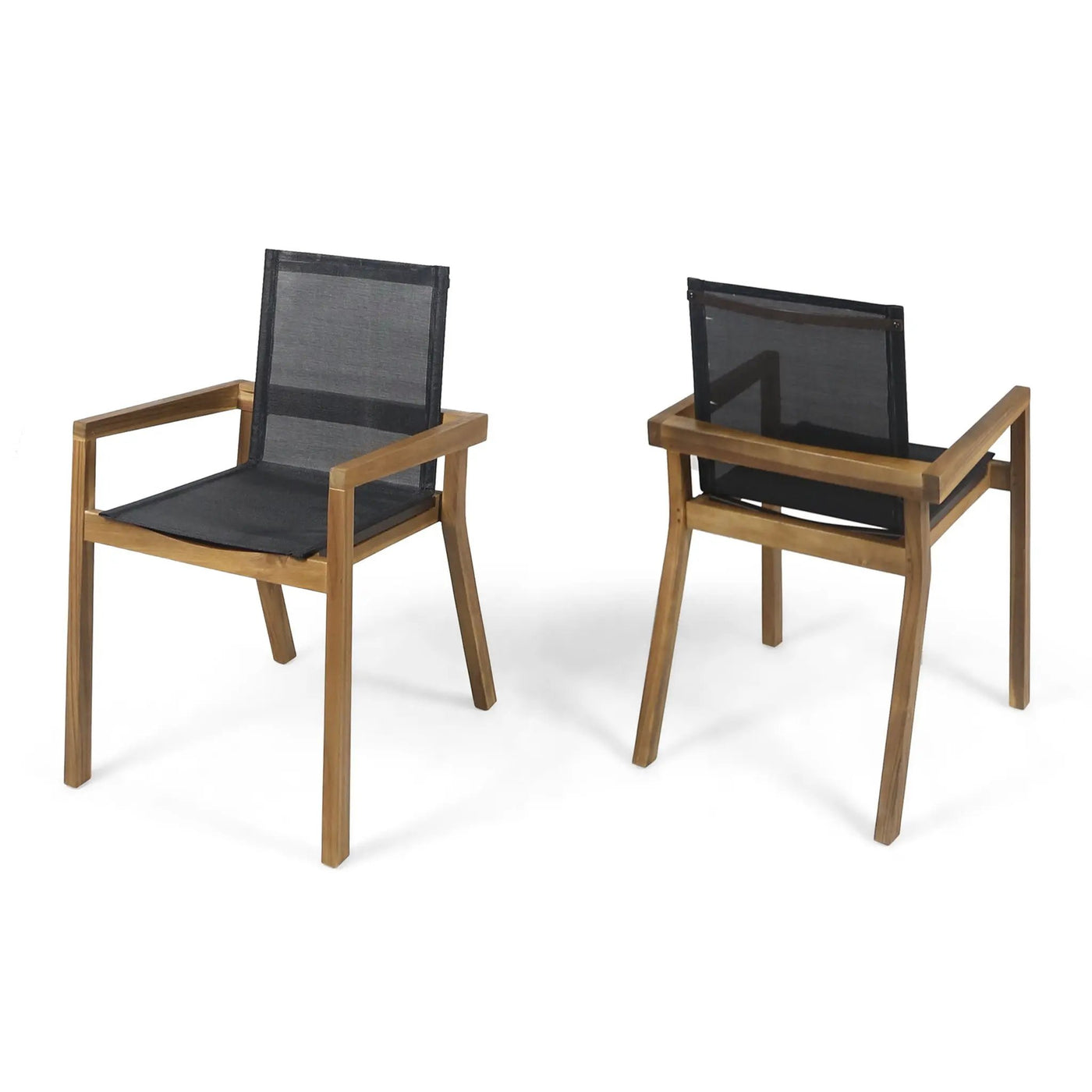 Belfast - Dining Chair With Acacia Wood Frame And Seating (Set of 2) by HouseOfZazla